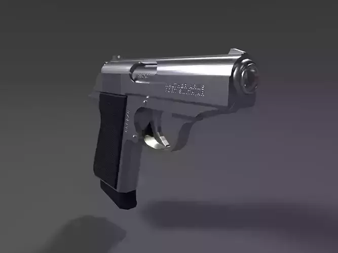 PPK Pistol Free low-poly 3D model