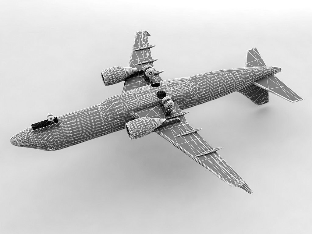 Embraer ERJ 175 - Generic White Low-poly 3D model_3