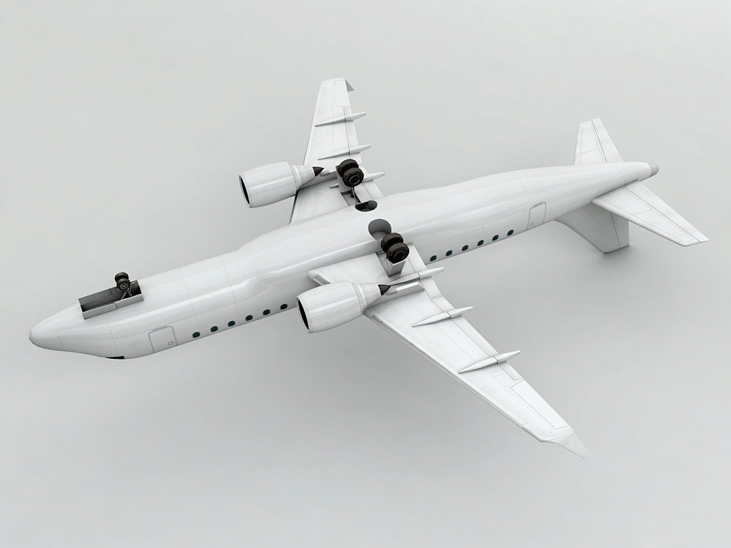 Embraer ERJ 175 - Generic White Low-poly 3D model_1