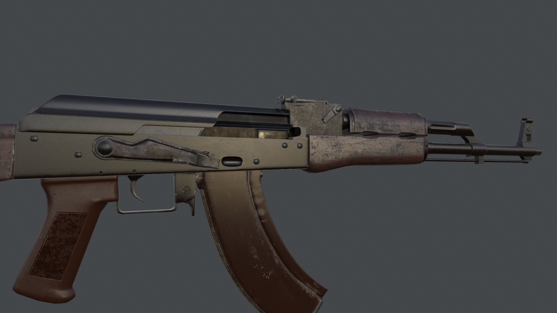 AK Rifle Low-poly 3D model_24