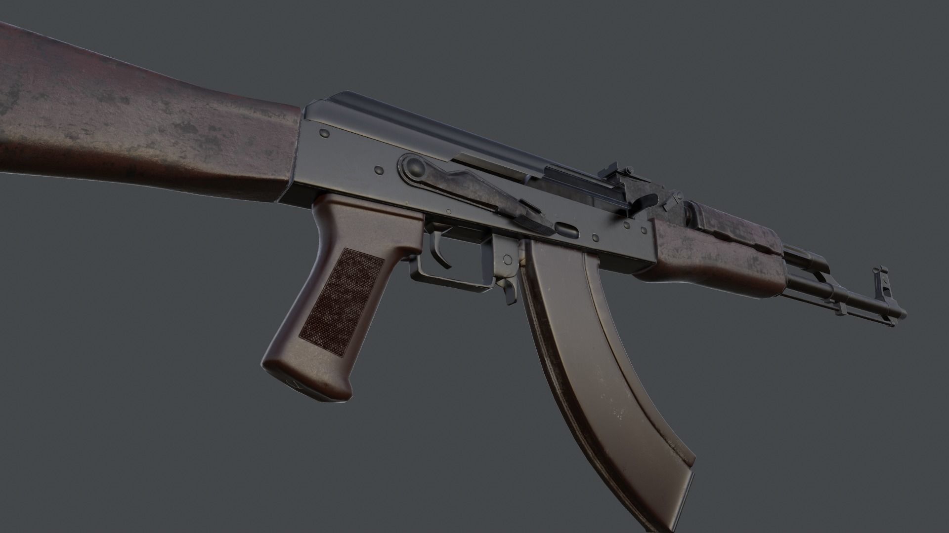 AK Rifle Low-poly 3D model_13