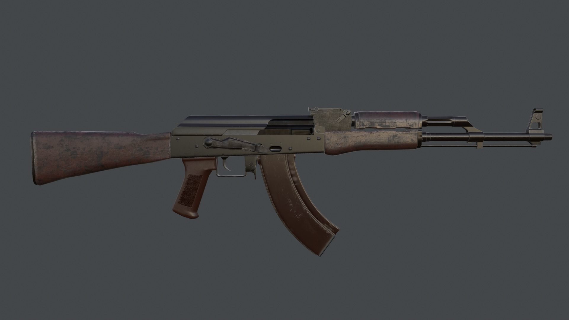 AK Rifle Low-poly 3D model_23
