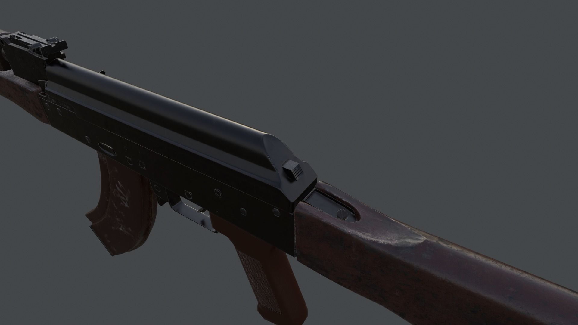 AK Rifle Low-poly 3D model_5