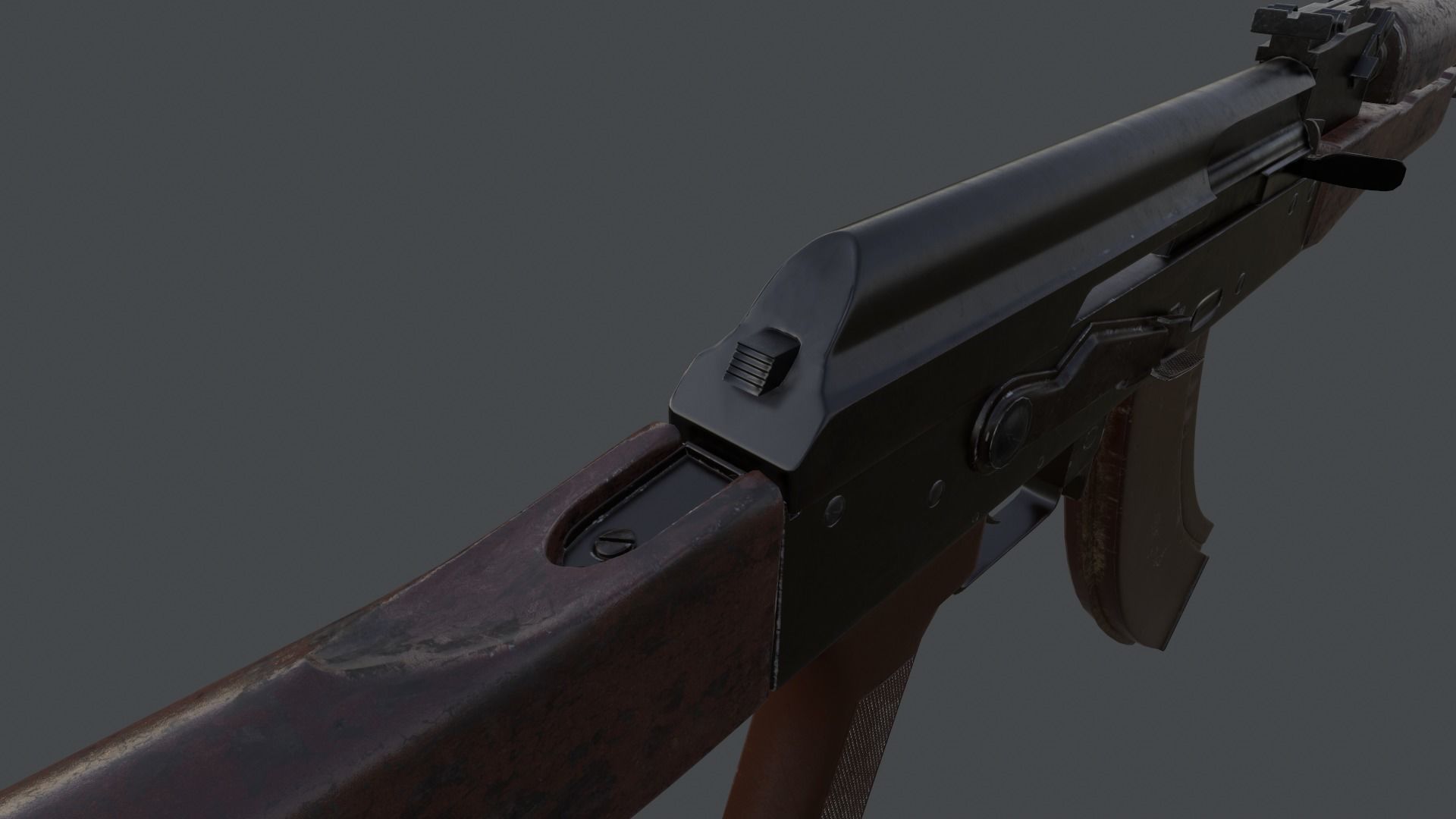 AK Rifle Low-poly 3D model_6
