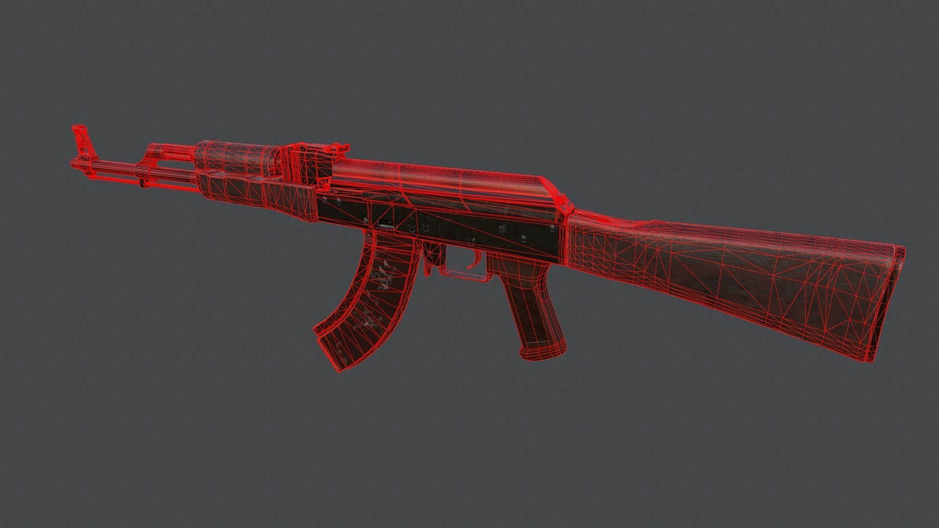 AK Rifle Low-poly 3D model_27