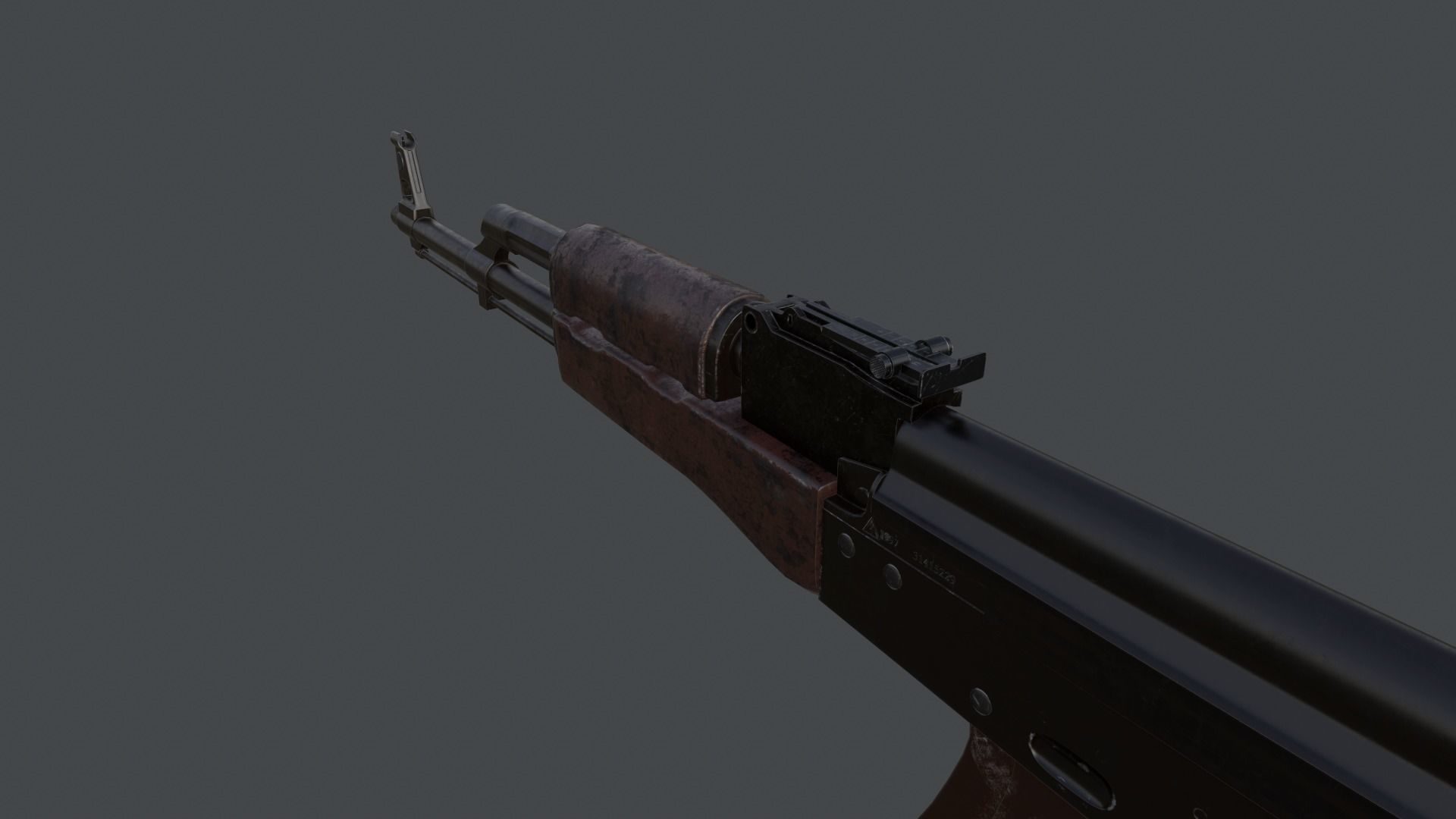 AK Rifle Low-poly 3D model_10
