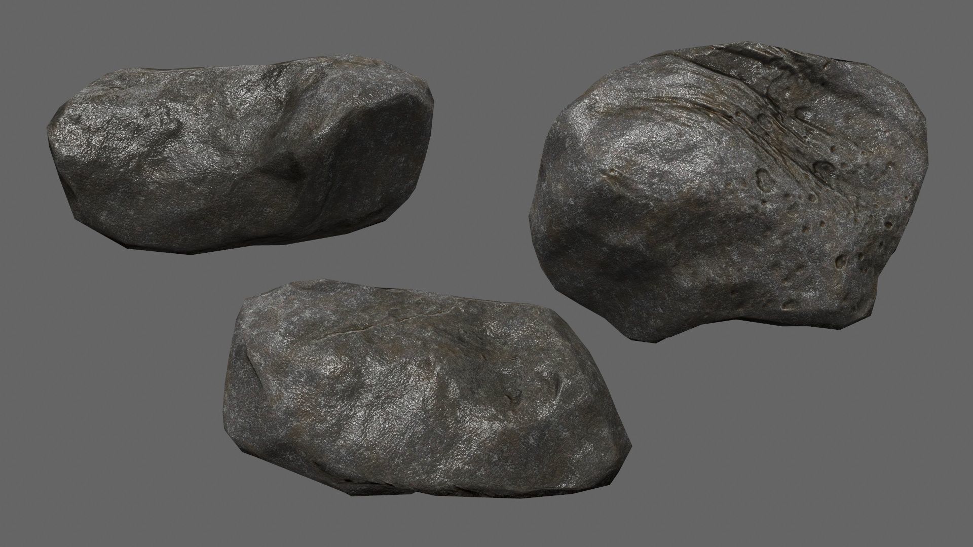 rocks Low-poly 3D model_5
