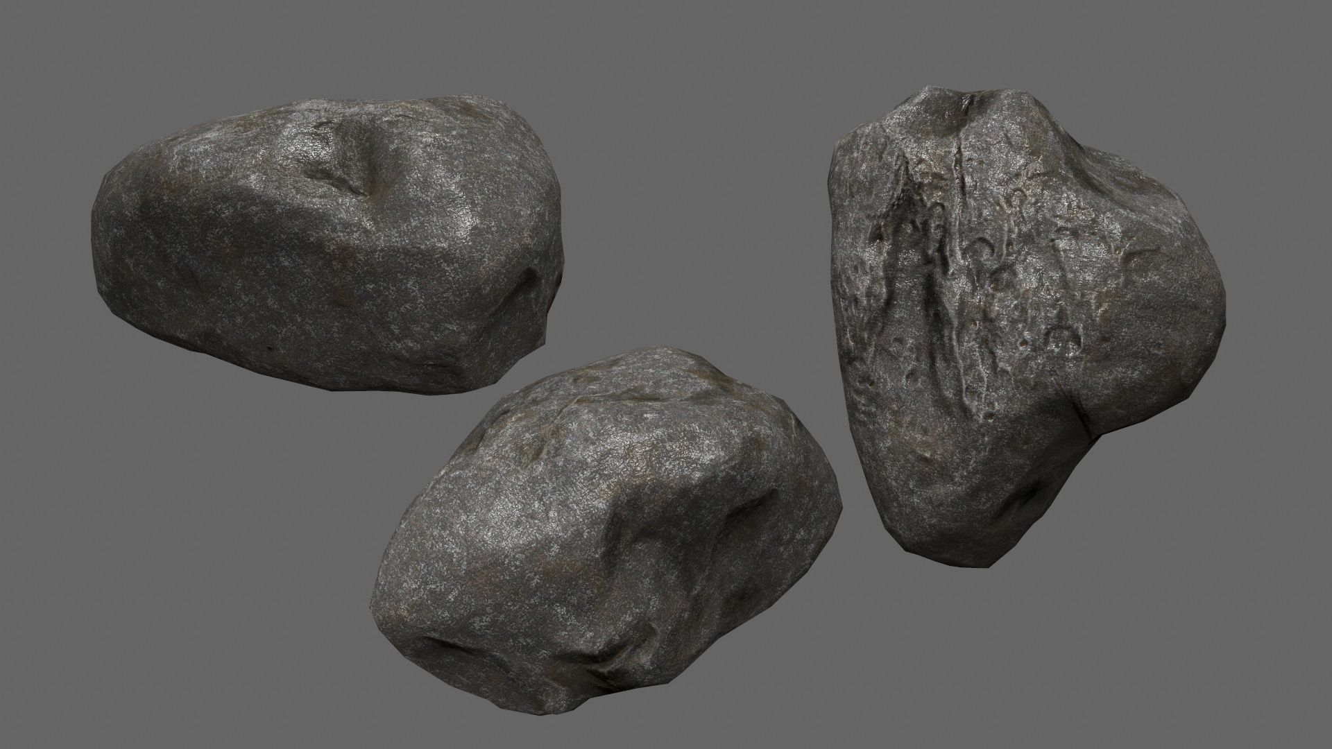rocks Low-poly 3D model_4