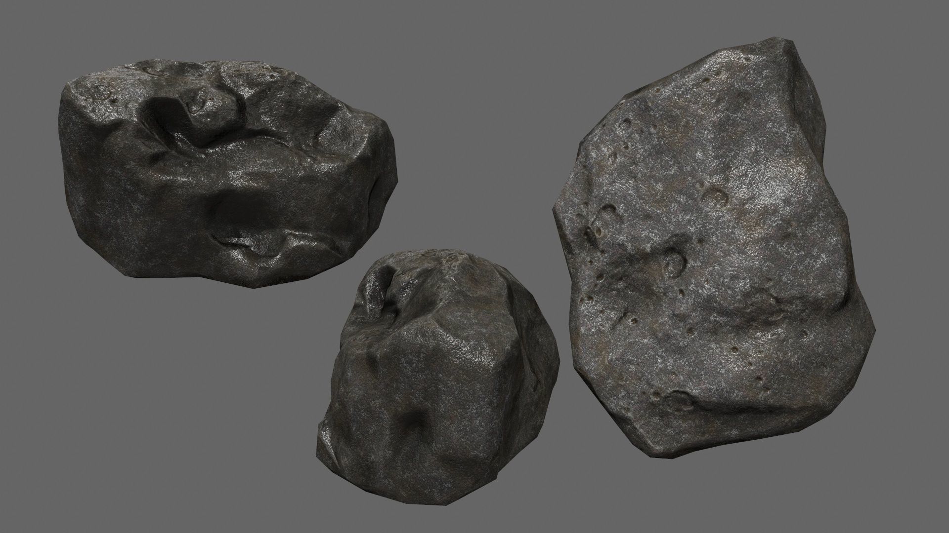 rocks Low-poly 3D model_10