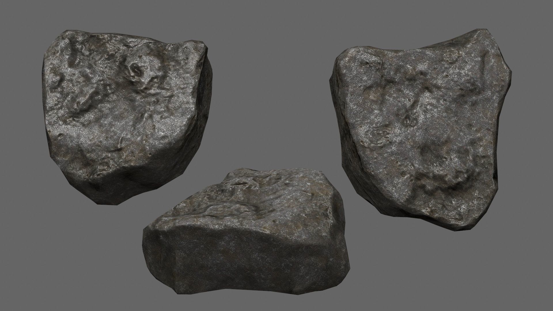 rocks Low-poly 3D model_1