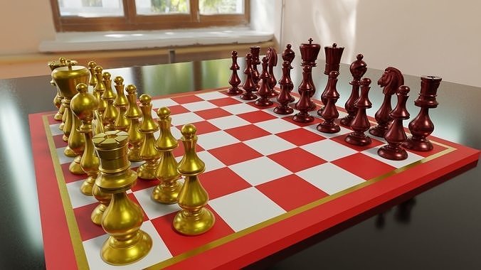 Chess Set Persian Style Blender 3D Printable STL OBJ  3D print model