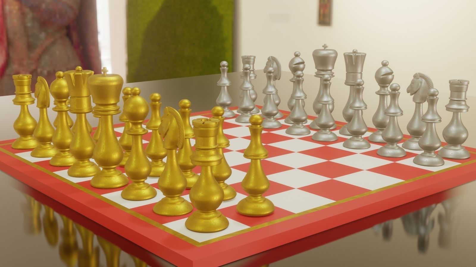 Chess Set Persian Style Blender 3D Printable STL OBJ  3D print model_3