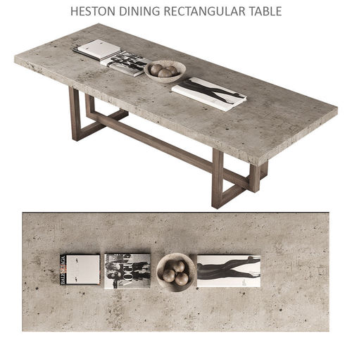 RH HESTON DINING RECTANGULAR TABLE 3D model