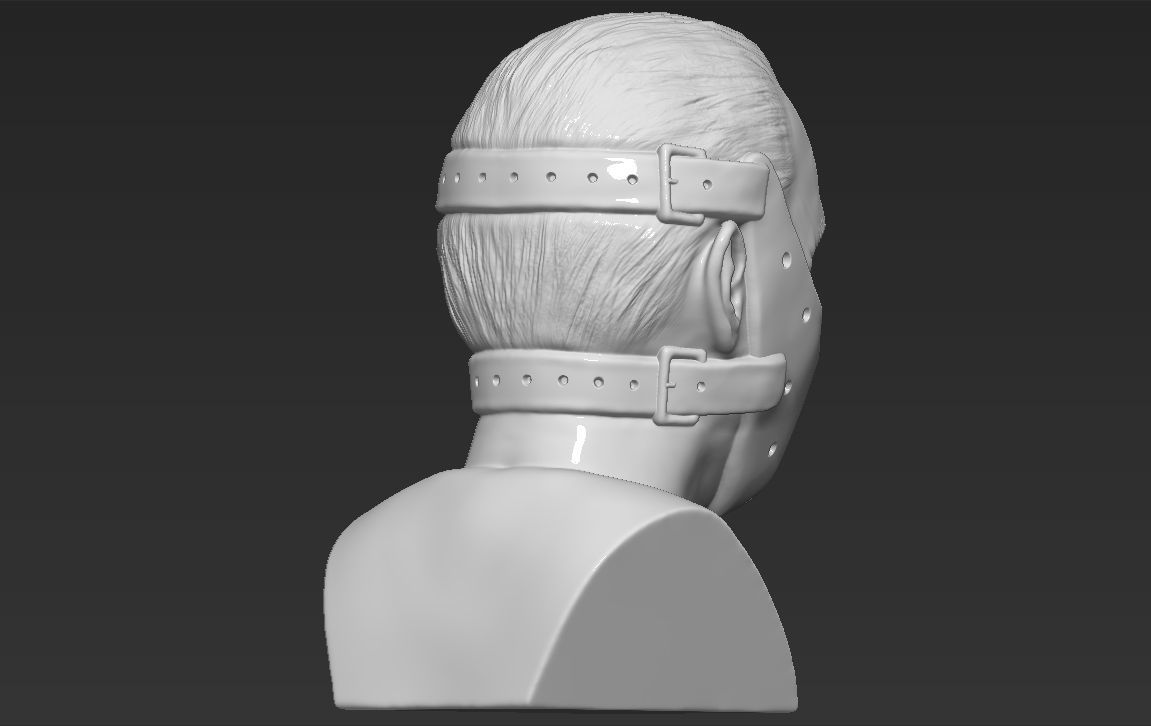 Hannibal Lecter bust 3D printing ready stl obj formats 3D print model_12