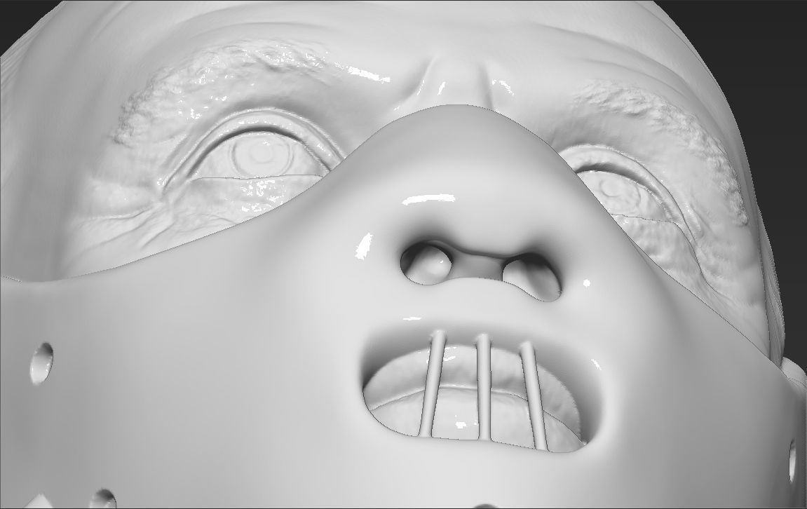 Hannibal Lecter bust 3D printing ready stl obj formats 3D print model_24