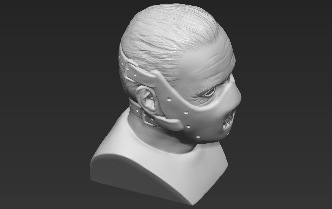Hannibal Lecter bust 3D printing ready stl obj formats 3D print model_33