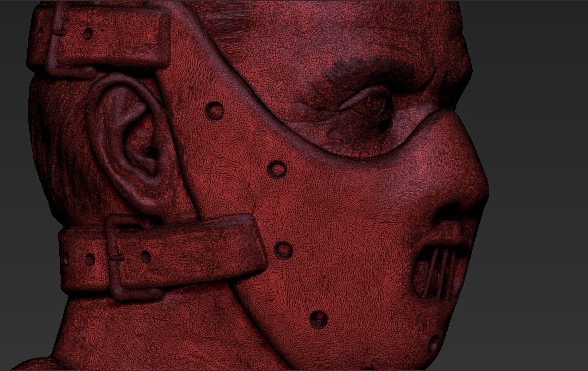 Hannibal Lecter bust 3D printing ready stl obj formats 3D print model_38