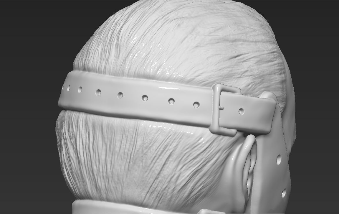 Hannibal Lecter bust 3D printing ready stl obj formats 3D print model_32