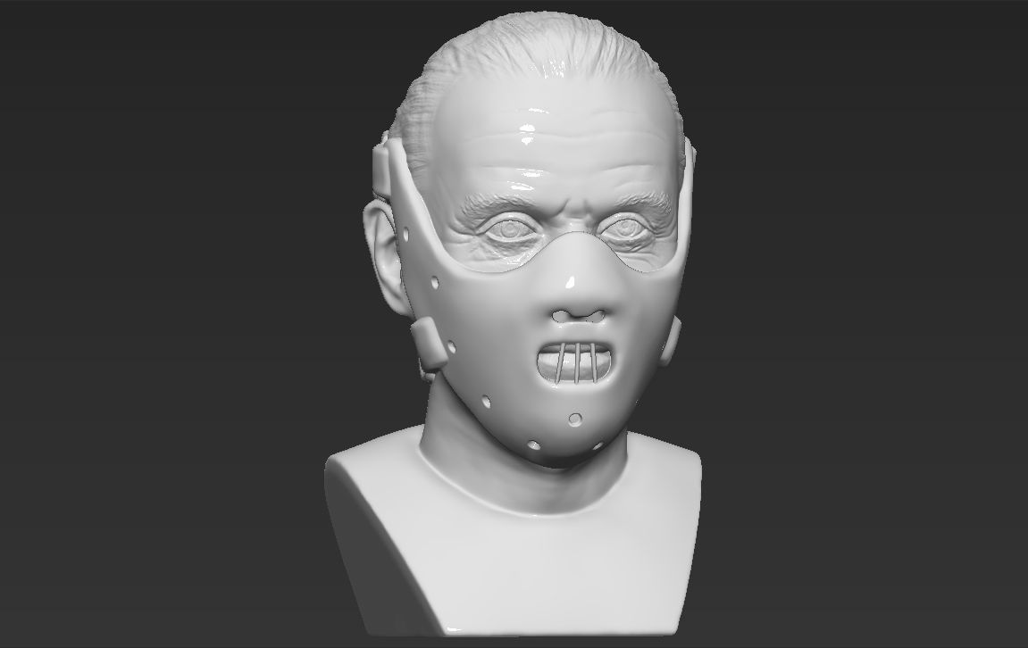 Hannibal Lecter bust 3D printing ready stl obj formats 3D print model_1