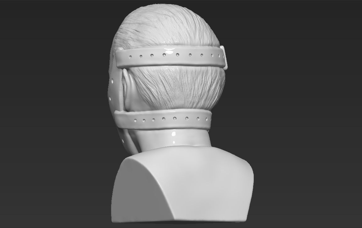 Hannibal Lecter bust 3D printing ready stl obj formats 3D print model_10