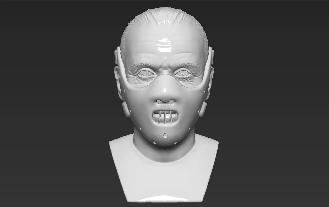 Hannibal Lecter bust 3D printing ready stl obj formats 3D print model_0
