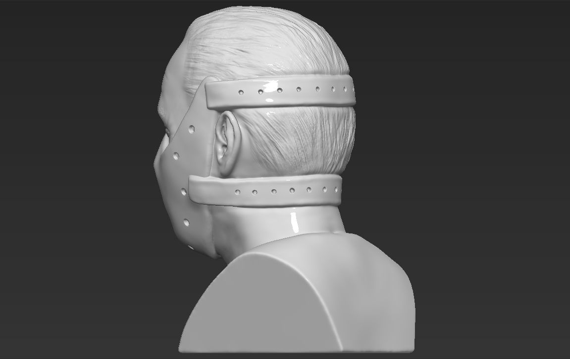 Hannibal Lecter bust 3D printing ready stl obj formats 3D print model_8
