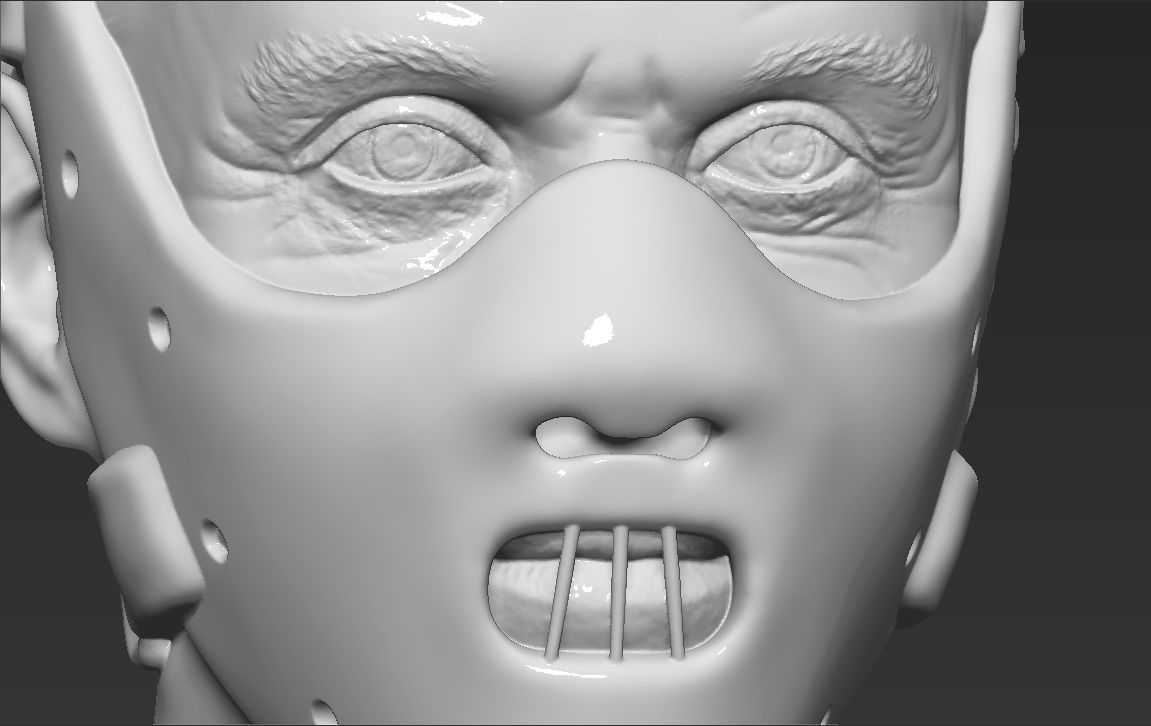 Hannibal Lecter bust 3D printing ready stl obj formats 3D print model_21