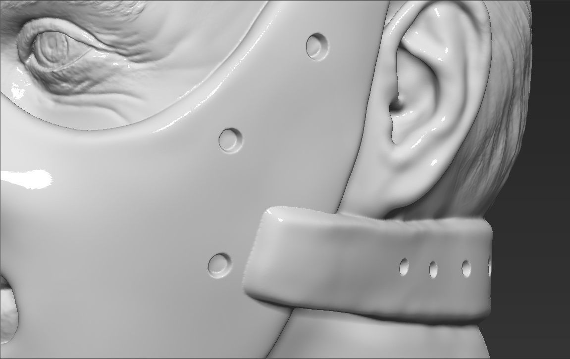 Hannibal Lecter bust 3D printing ready stl obj formats 3D print model_17