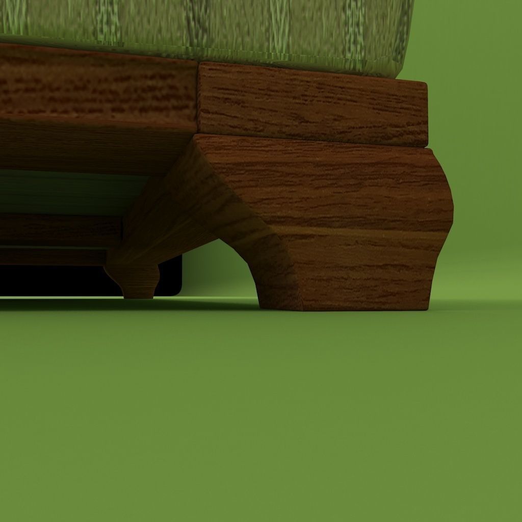 Couch 2 seats - Model English - Sillon 2 cuerpos Modelo Ingles 3D model_8