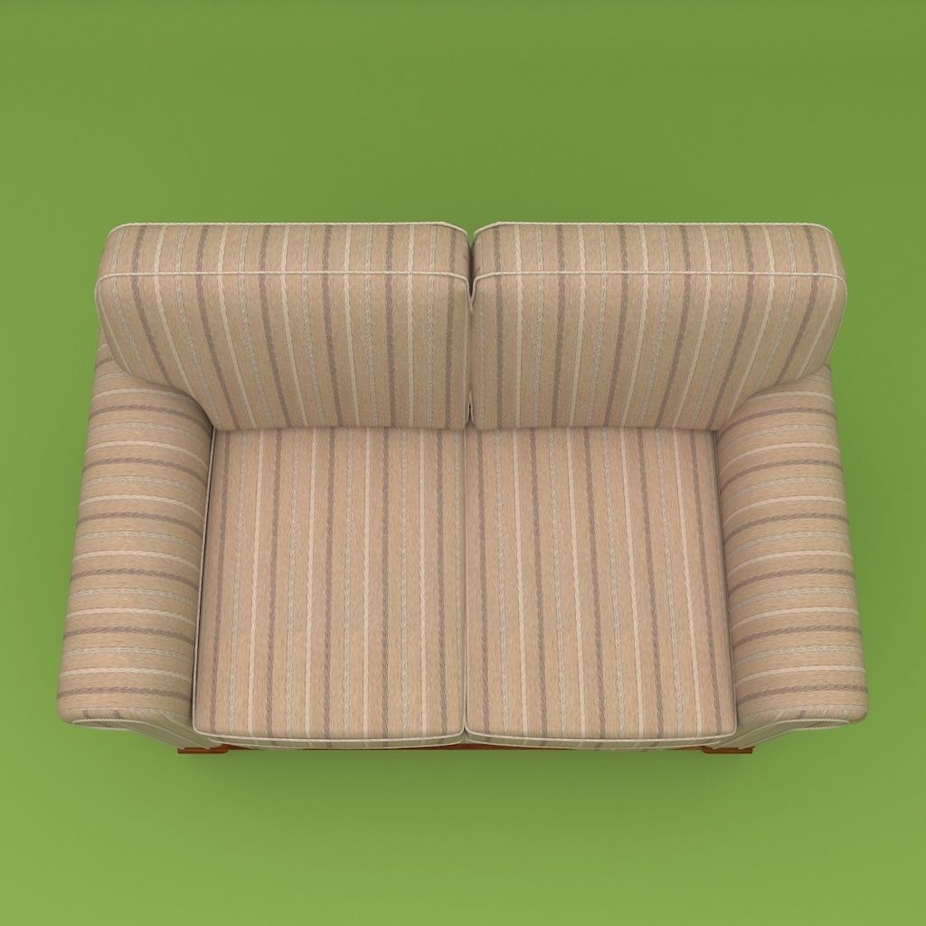 Couch 2 seats - Model English - Sillon 2 cuerpos Modelo Ingles 3D model_3