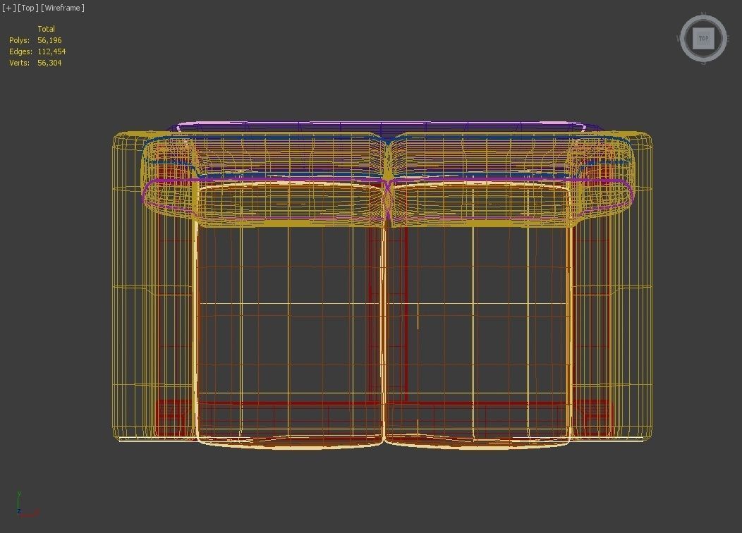 Couch 2 seats - Model English - Sillon 2 cuerpos Modelo Ingles 3D model_10