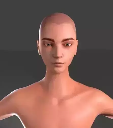 realistic anime male 3D model