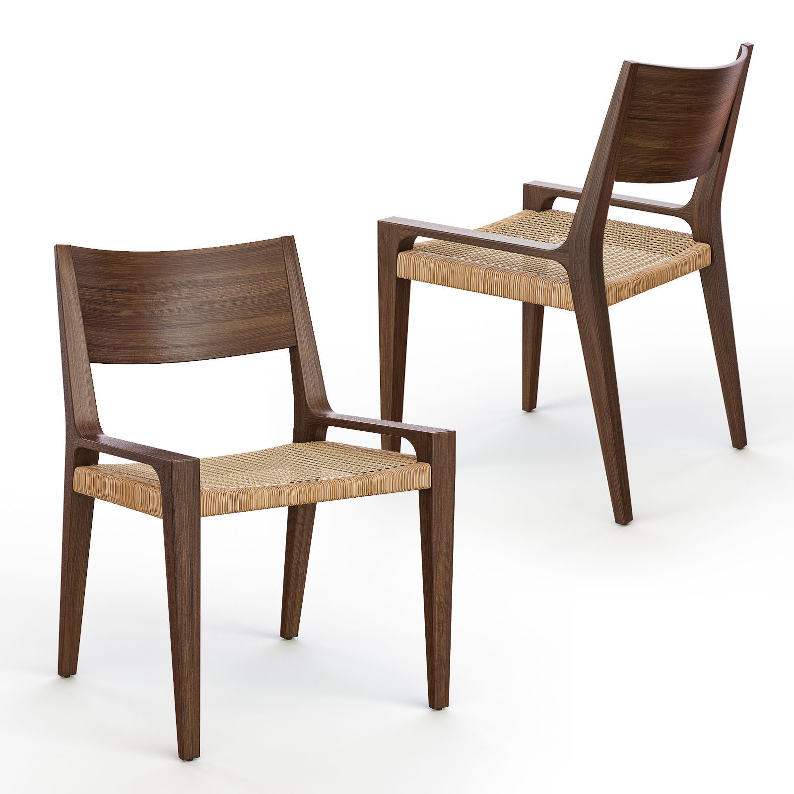 RATTAN and WICKER Chairs I 3D model_3