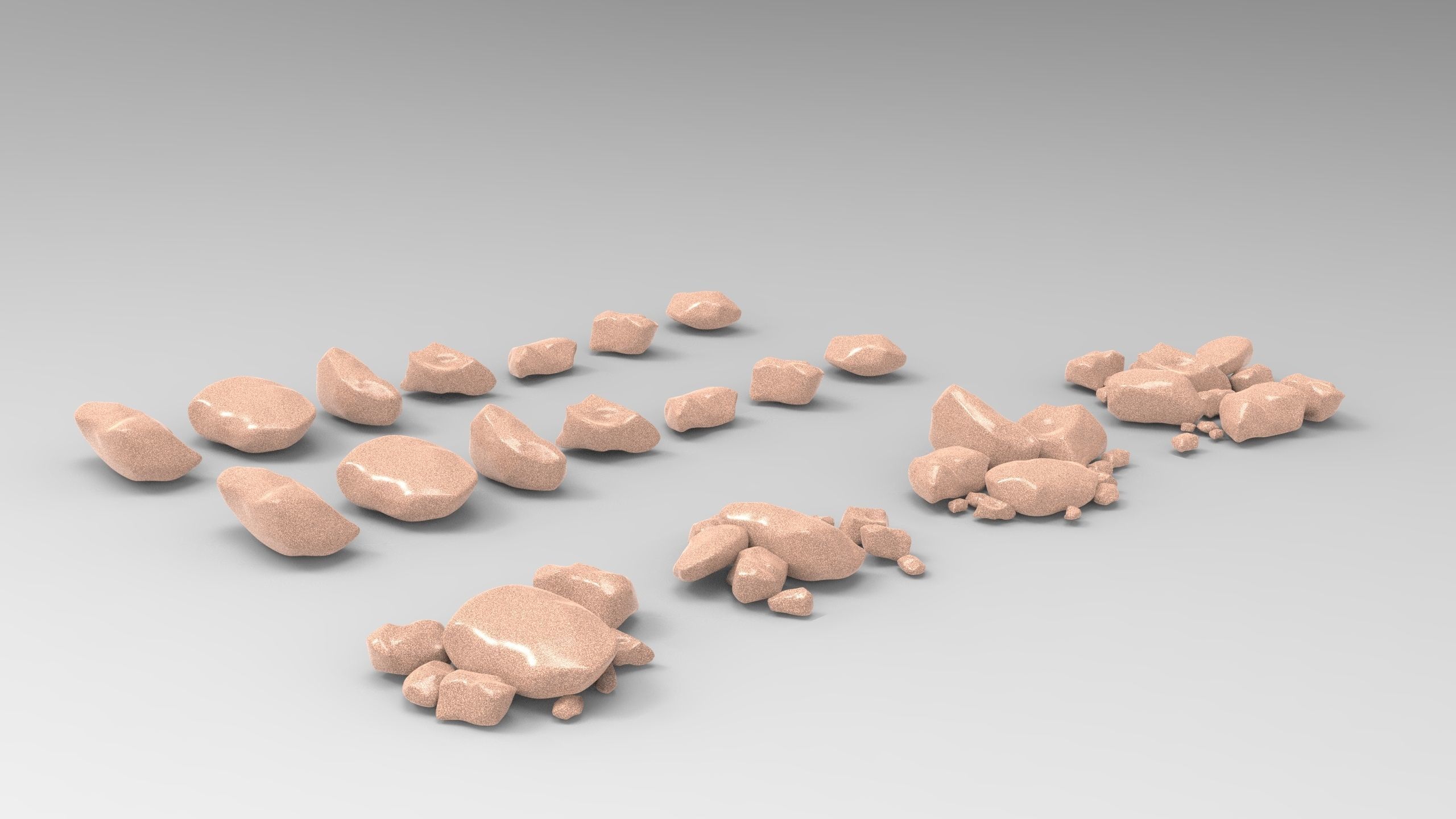 Stones Pack Low-poly 3D model_1