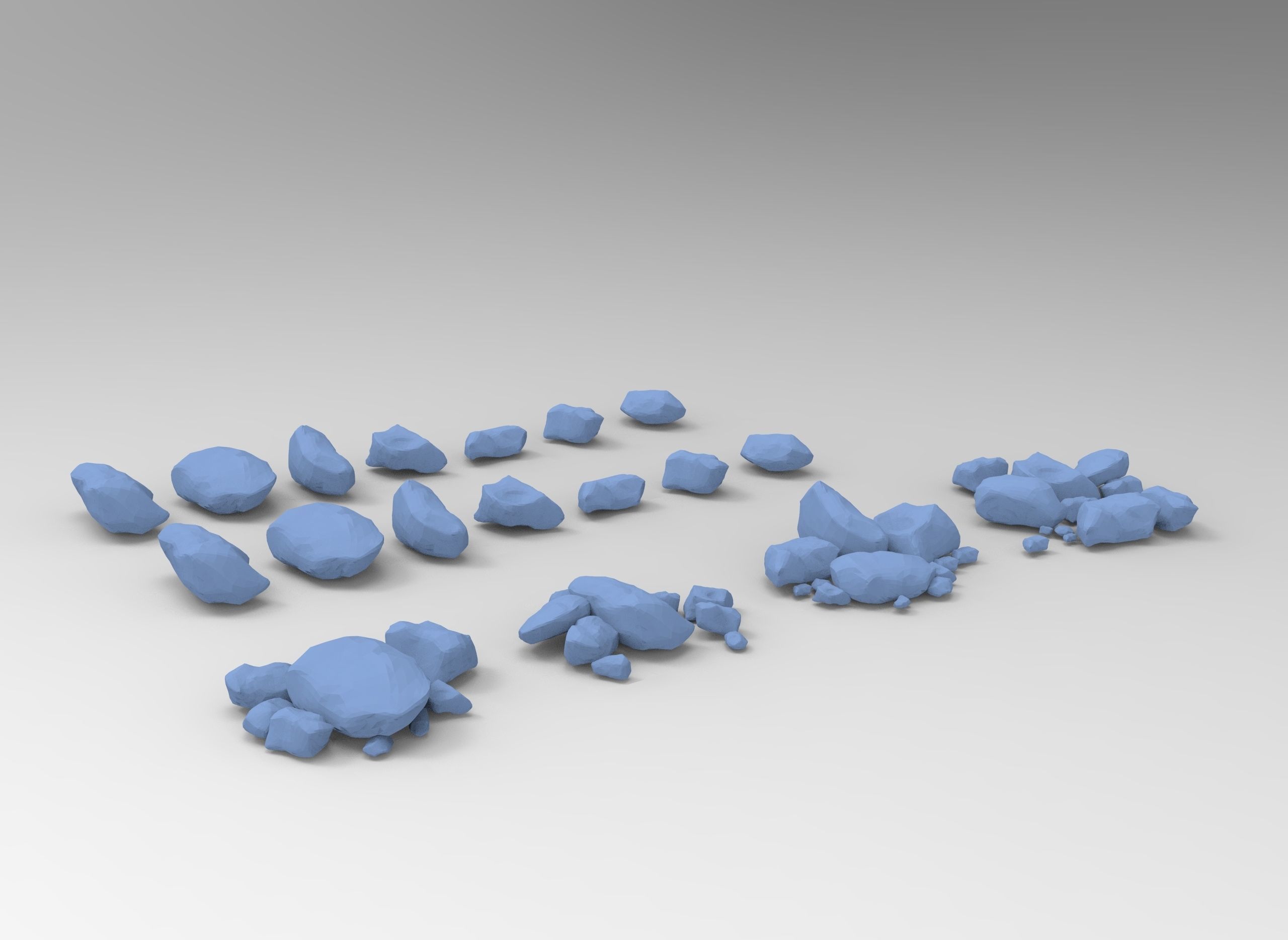 Stones Pack Low-poly 3D model_2