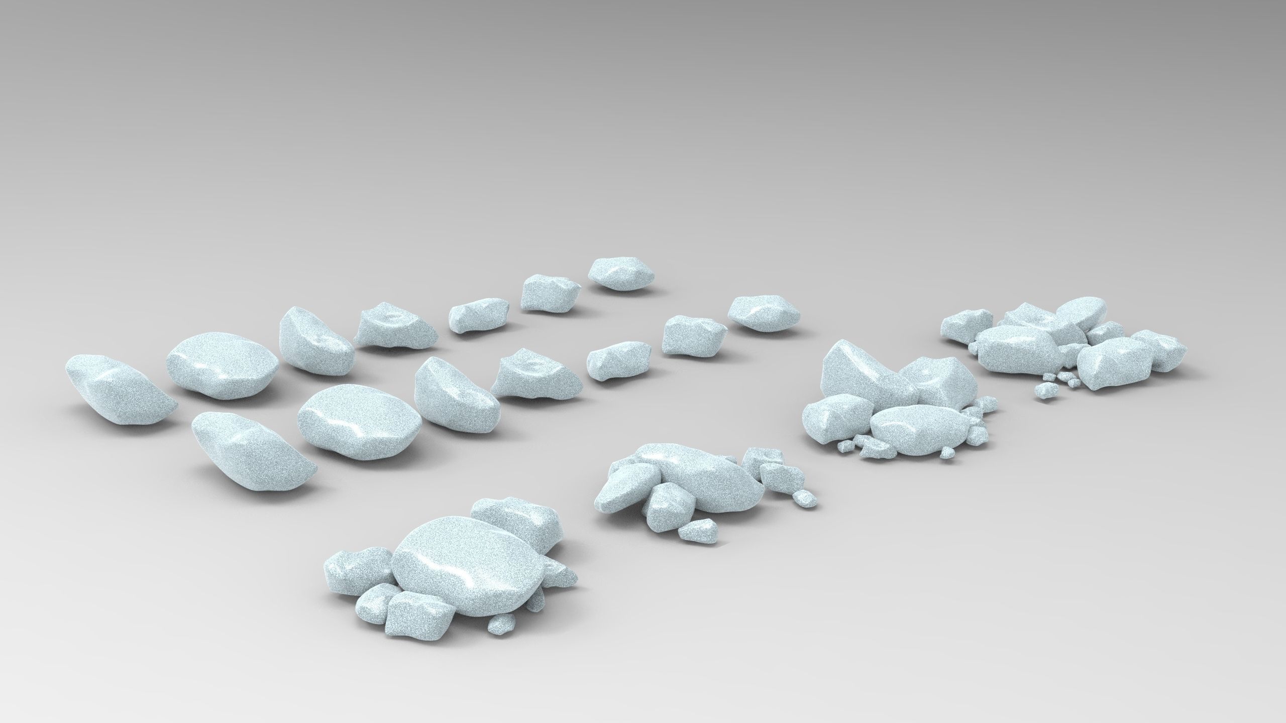 Stones Pack Low-poly 3D model_4