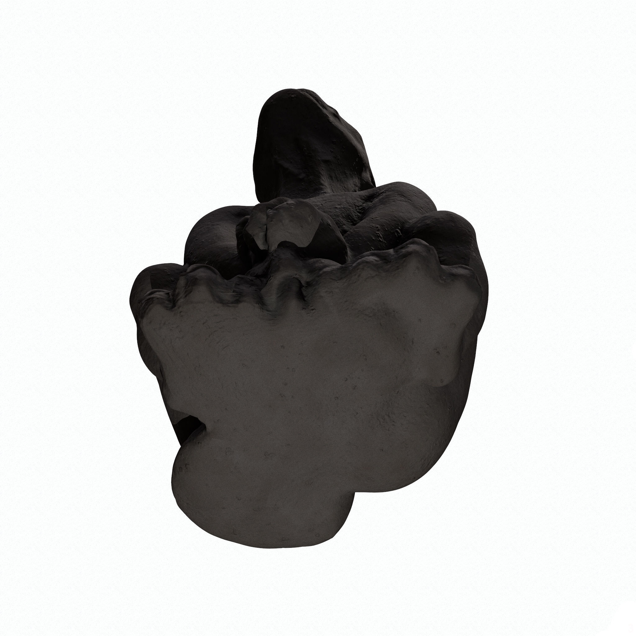 Gargoyle statue Low-poly 3D model_12