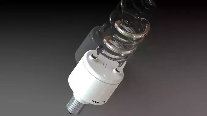 white light bulb spiral  lampadina luce bianca LED spirale