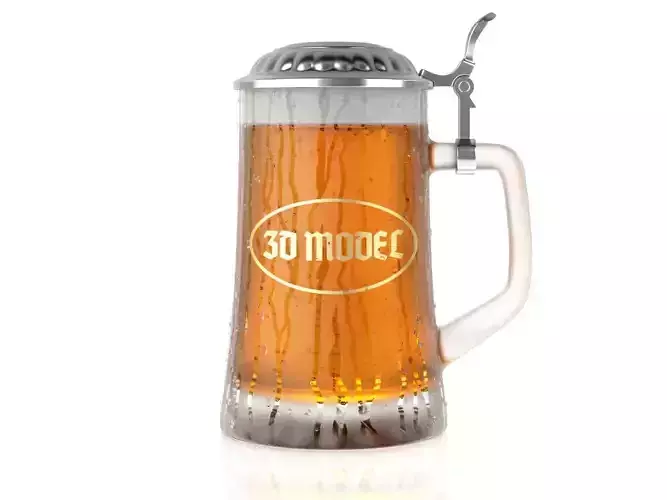 Beer Mug with Metal Cap