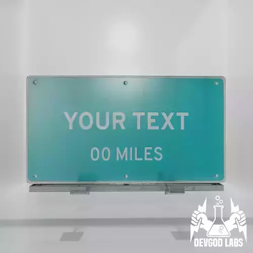 Game-ready Highway Sign Pack With Sign Template Low-poly 3D model