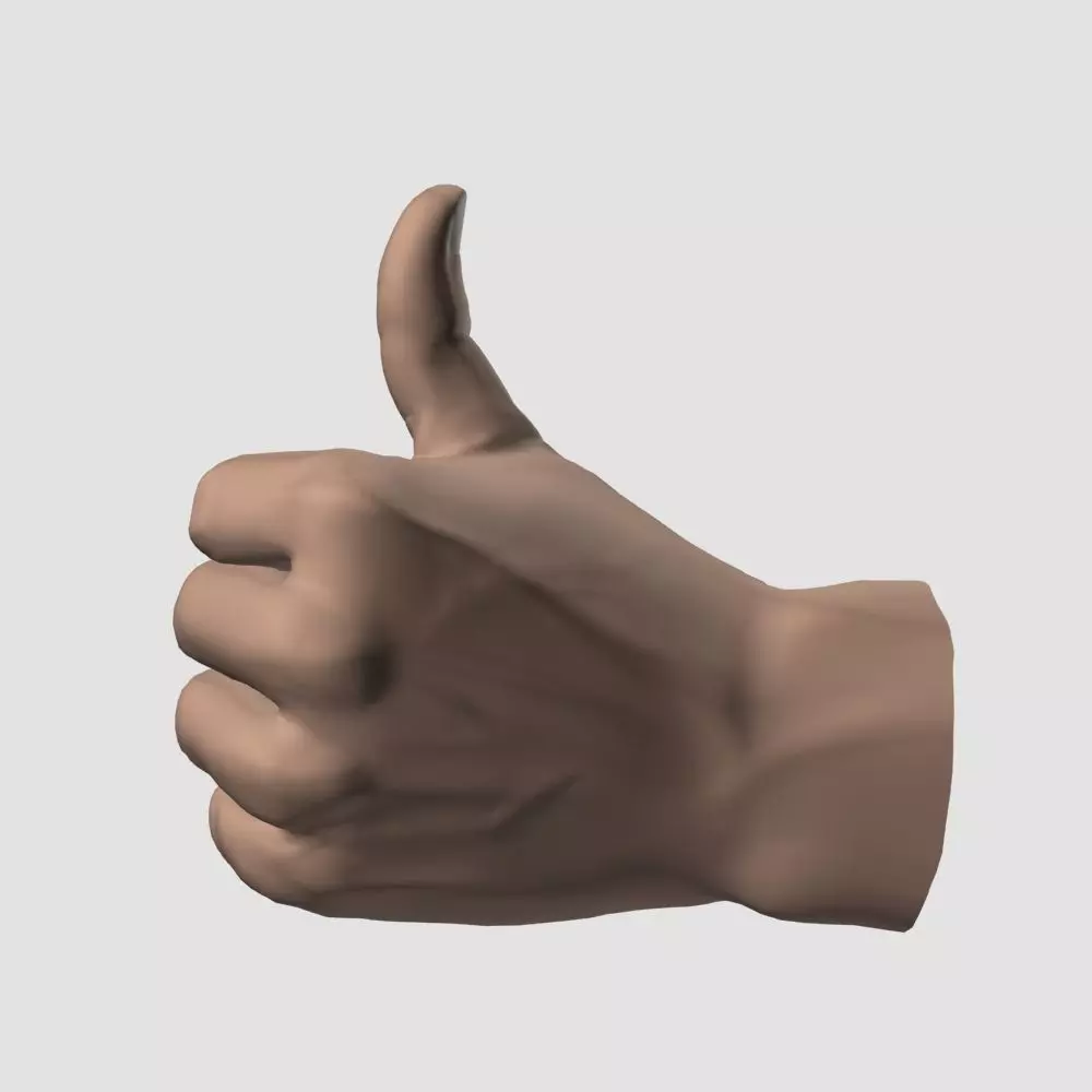 Thumb up hand 3D model_0