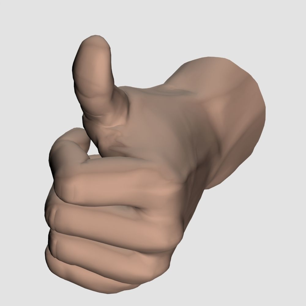 Thumb up hand 3D model_3