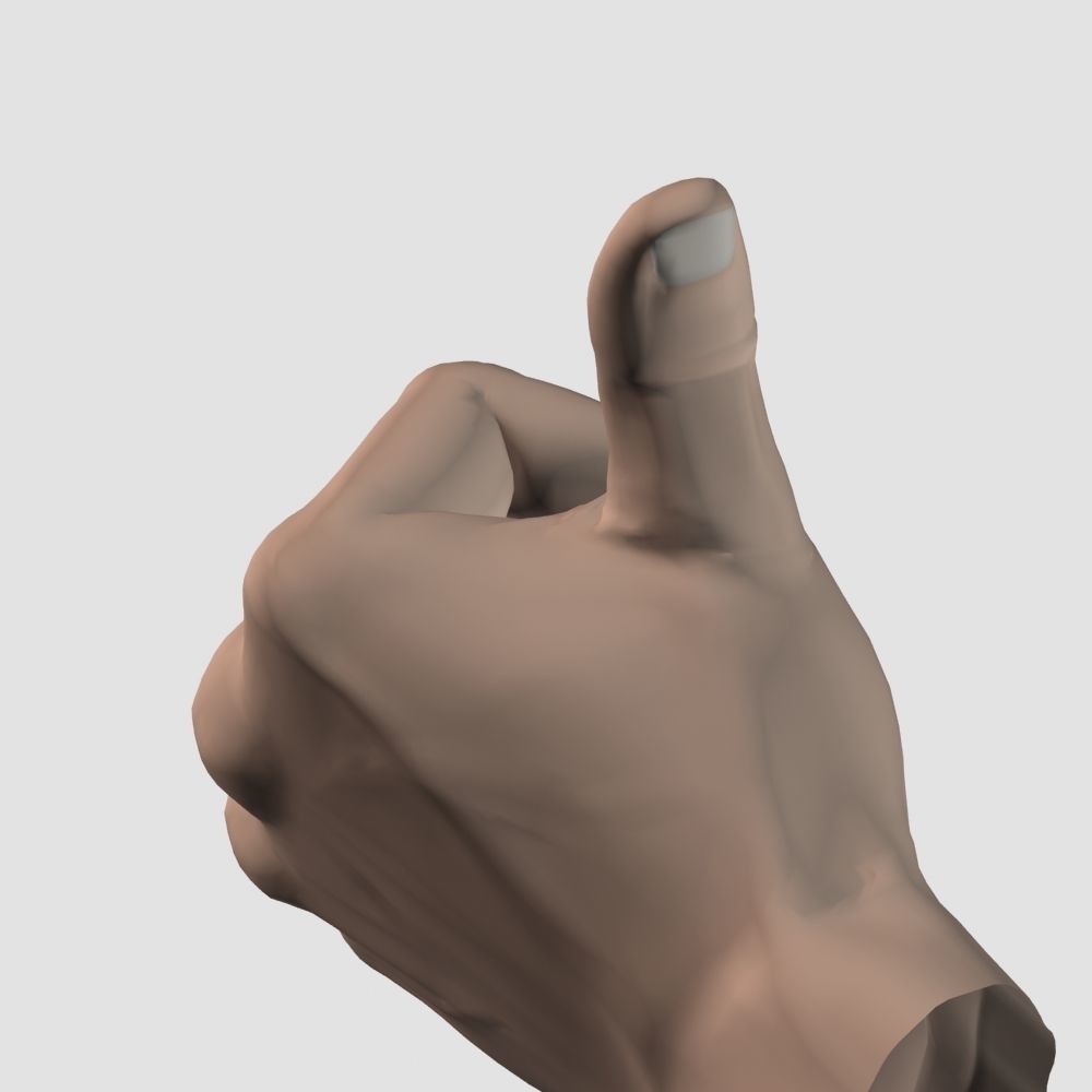 Thumb up hand 3D model_5