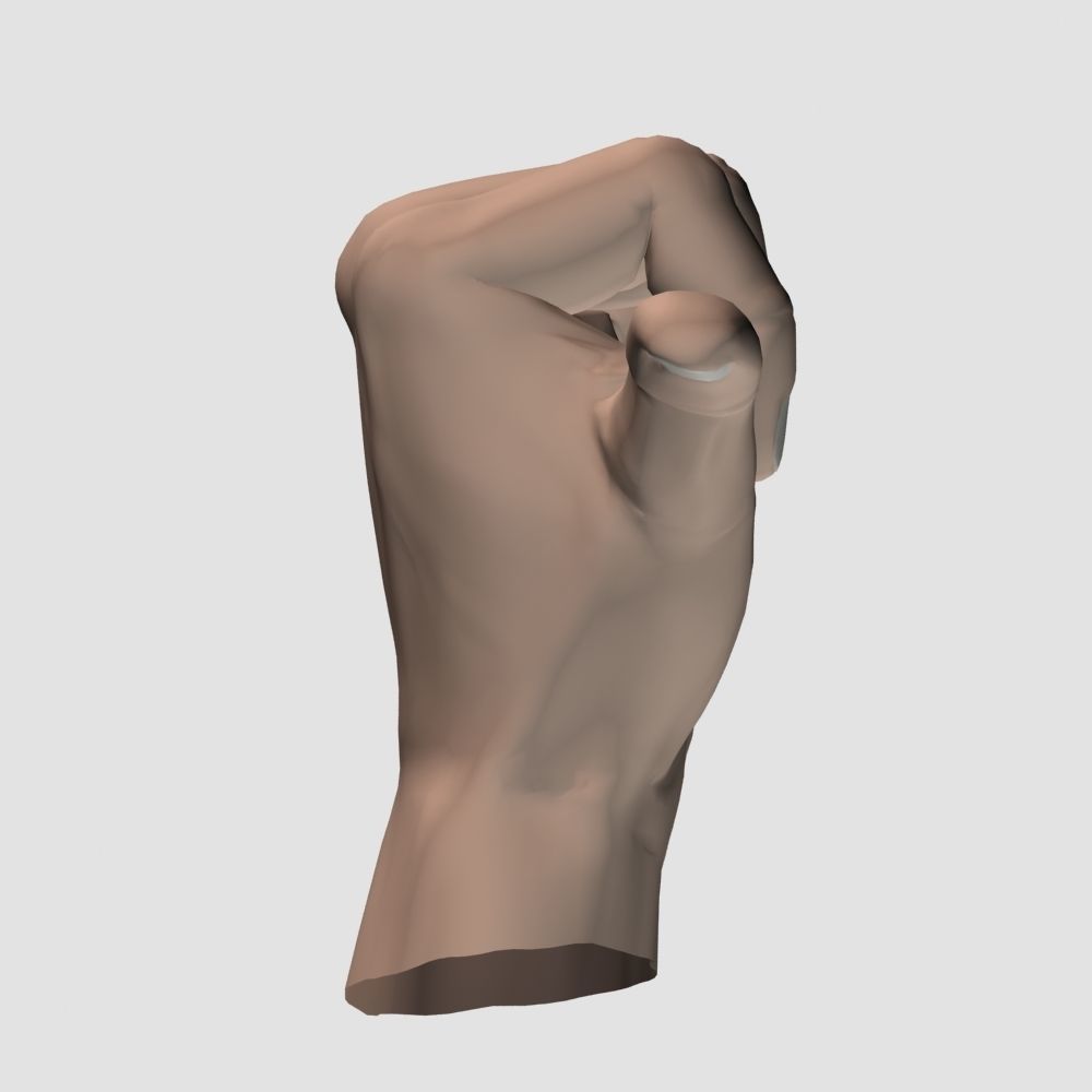 Thumb up hand 3D model_4