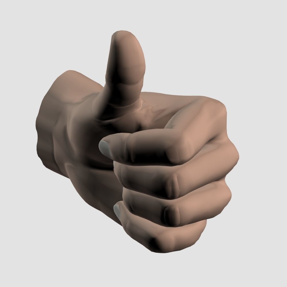 Thumb up hand 3D model_11