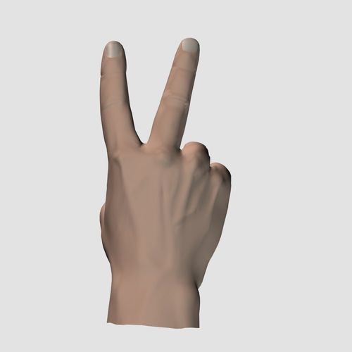 Hand peace 3D model