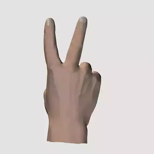 Hand peace 3D model