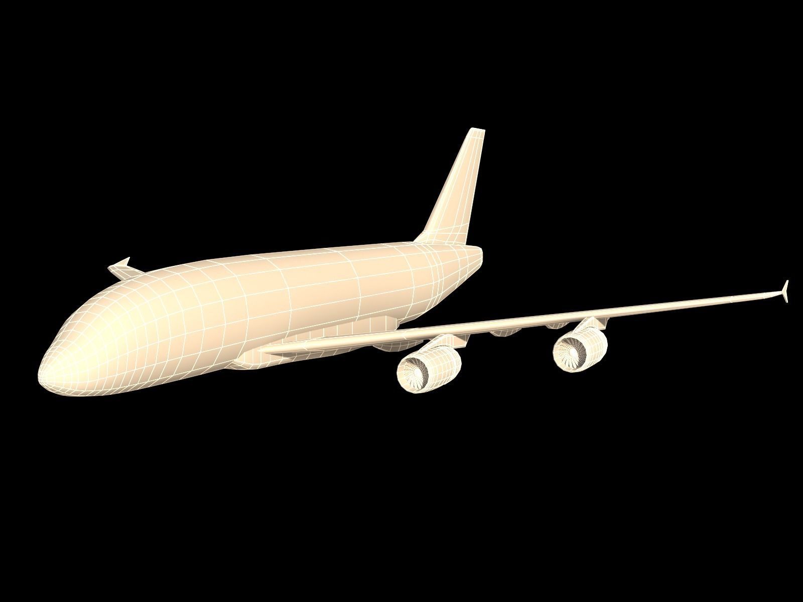 AIRBUS A380-800  Low-poly 3D model_15
