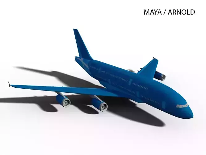 AIRBUS A380-800  Low-poly 3D model