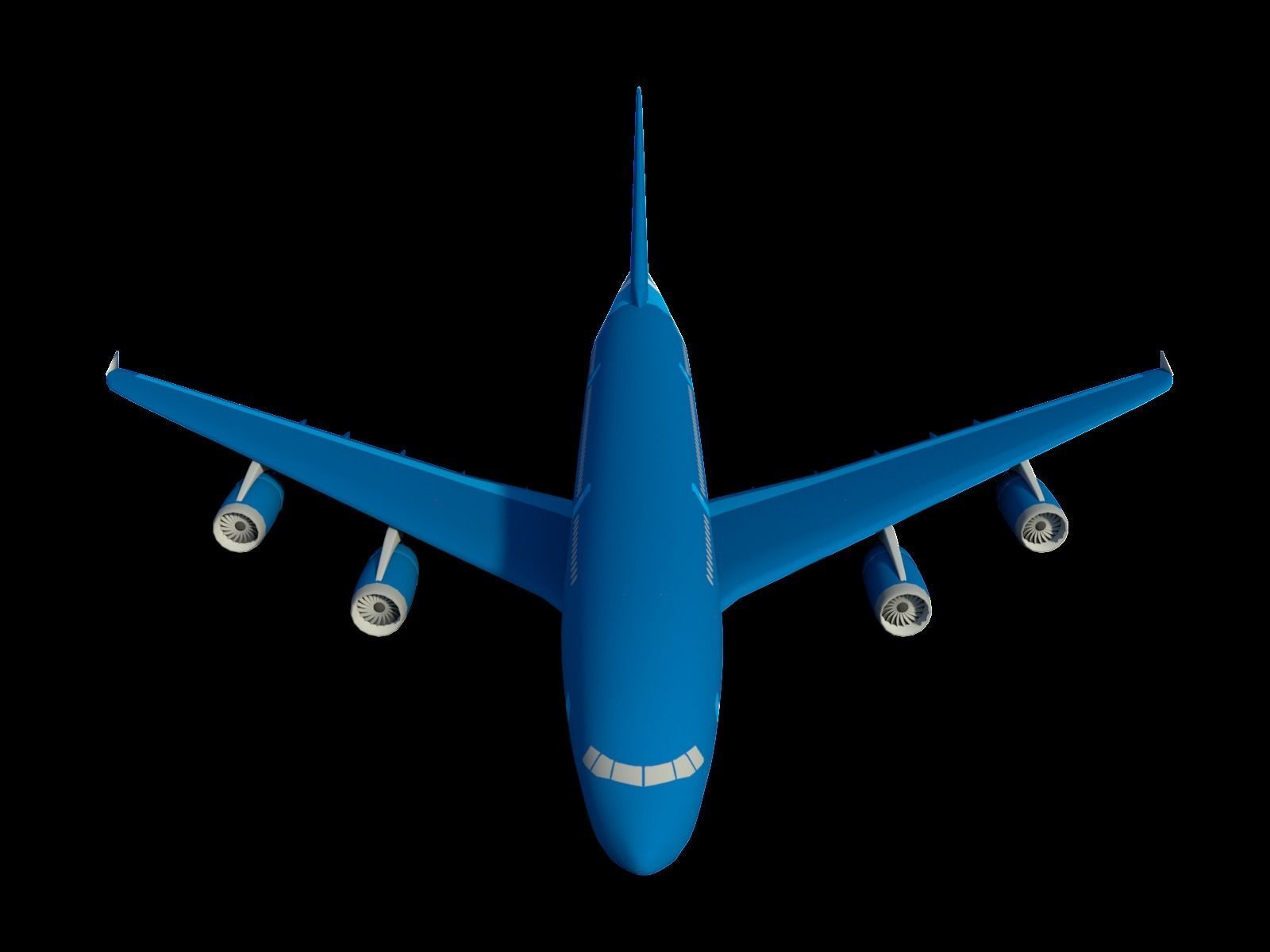 AIRBUS A380-800  Low-poly 3D model_10